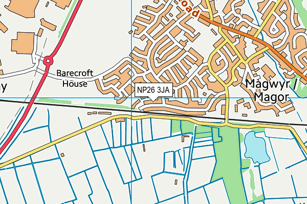 NP26 3JA map - OS VectorMap District (Ordnance Survey)