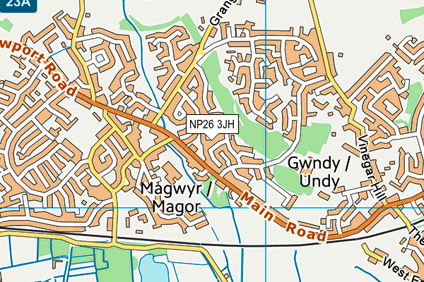 NP26 3JH map - OS VectorMap District (Ordnance Survey)