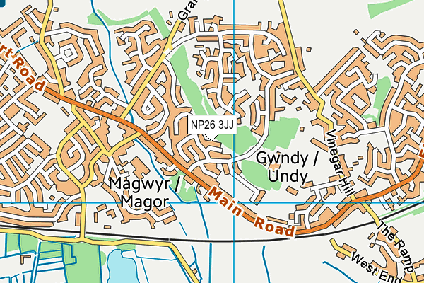 NP26 3JJ map - OS VectorMap District (Ordnance Survey)