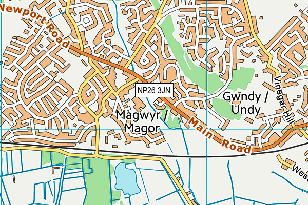 NP26 3JN map - OS VectorMap District (Ordnance Survey)