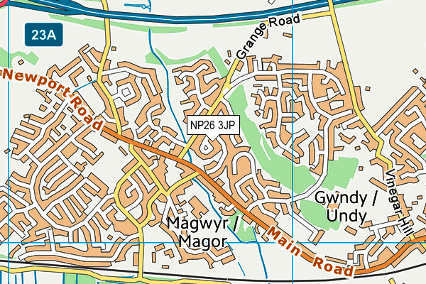 NP26 3JP map - OS VectorMap District (Ordnance Survey)