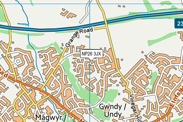 NP26 3JX map - OS VectorMap District (Ordnance Survey)