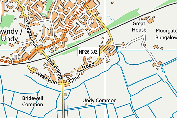 NP26 3JZ map - OS VectorMap District (Ordnance Survey)