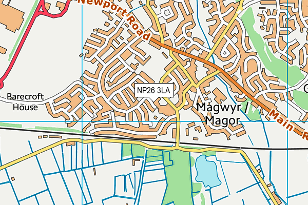 NP26 3LA map - OS VectorMap District (Ordnance Survey)
