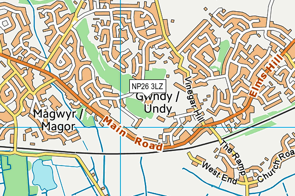 NP26 3LZ map - OS VectorMap District (Ordnance Survey)
