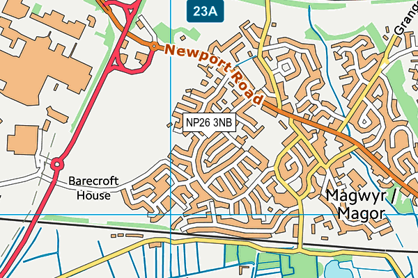 NP26 3NB map - OS VectorMap District (Ordnance Survey)