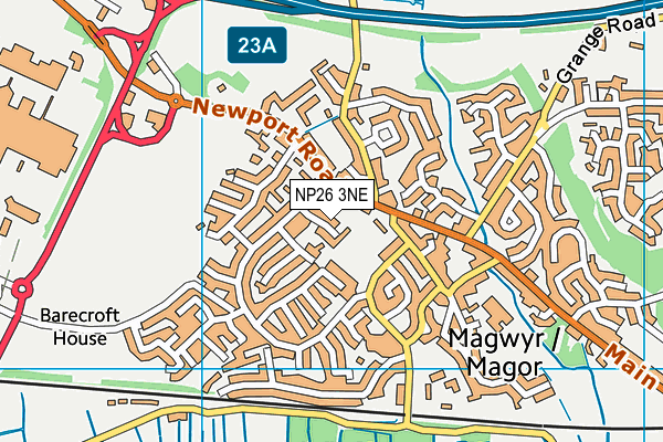 NP26 3NE map - OS VectorMap District (Ordnance Survey)