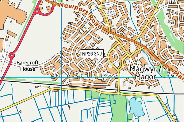 NP26 3NJ map - OS VectorMap District (Ordnance Survey)