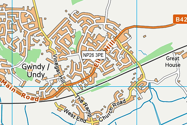 NP26 3PE map - OS VectorMap District (Ordnance Survey)