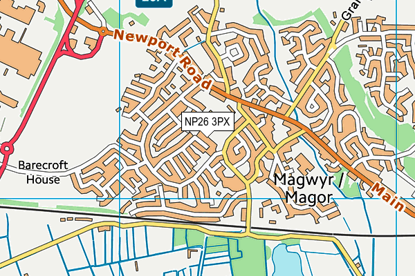 NP26 3PX map - OS VectorMap District (Ordnance Survey)