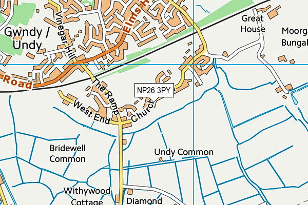 NP26 3PY map - OS VectorMap District (Ordnance Survey)
