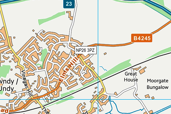 NP26 3PZ map - OS VectorMap District (Ordnance Survey)