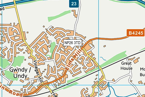 NP26 3TD map - OS VectorMap District (Ordnance Survey)