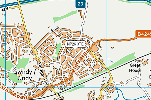 NP26 3TE map - OS VectorMap District (Ordnance Survey)