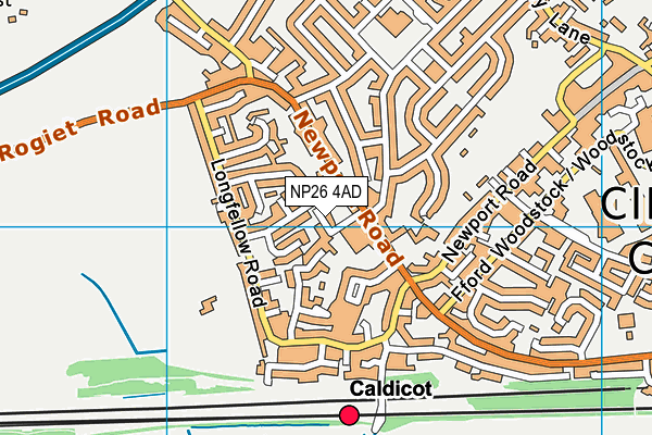 NP26 4AD map - OS VectorMap District (Ordnance Survey)