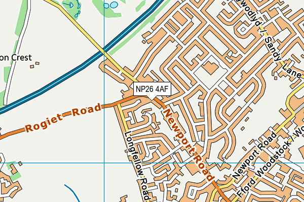 NP26 4AF map - OS VectorMap District (Ordnance Survey)