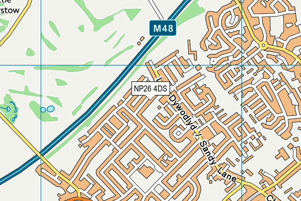 NP26 4DS map - OS VectorMap District (Ordnance Survey)