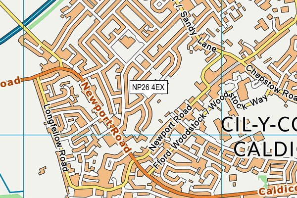 NP26 4EX map - OS VectorMap District (Ordnance Survey)