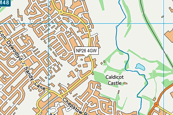 NP26 4GW map - OS VectorMap District (Ordnance Survey)