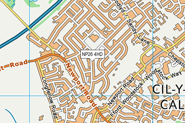 Dewstow Primary School map (NP26 4HD) - OS VectorMap District (Ordnance Survey)