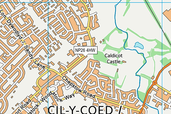 Map of CALDICOT LTD at district scale