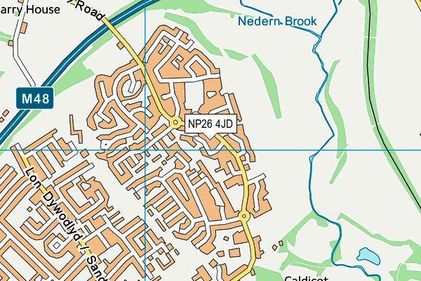 NP26 4JD map - OS VectorMap District (Ordnance Survey)