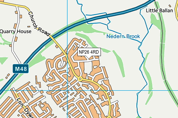 NP26 4RD map - OS VectorMap District (Ordnance Survey)
