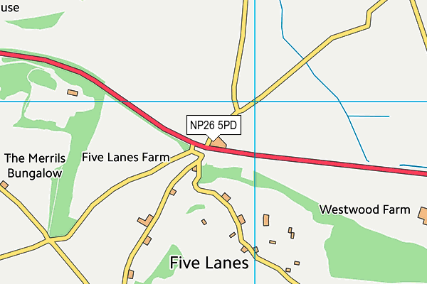 NP26 5PD map - OS VectorMap District (Ordnance Survey)