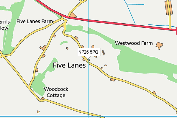 NP26 5PQ map - OS VectorMap District (Ordnance Survey)