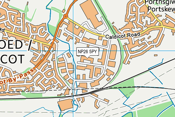 NP26 5PY map - OS VectorMap District (Ordnance Survey)