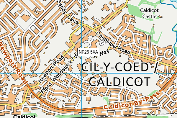 Caldicot Comprehensive School map (NP26 5XA) - OS VectorMap District (Ordnance Survey)