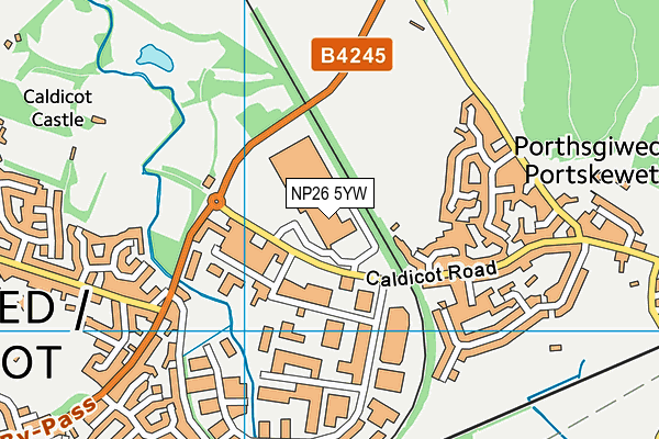 NP26 5YW map - OS VectorMap District (Ordnance Survey)