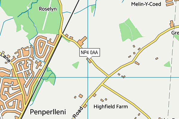 NP4 0AA map - OS VectorMap District (Ordnance Survey)