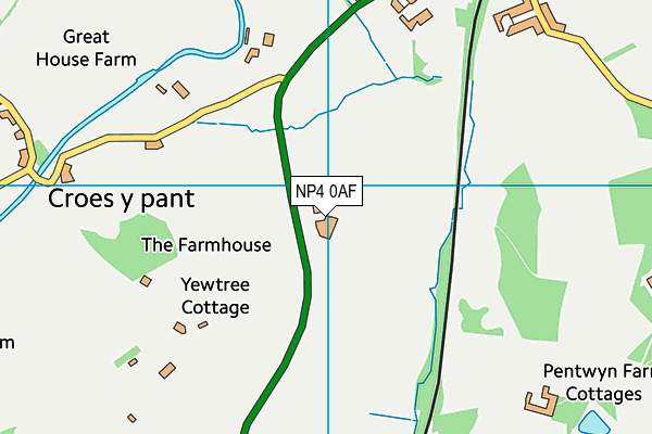 NP4 0AF map - OS VectorMap District (Ordnance Survey)