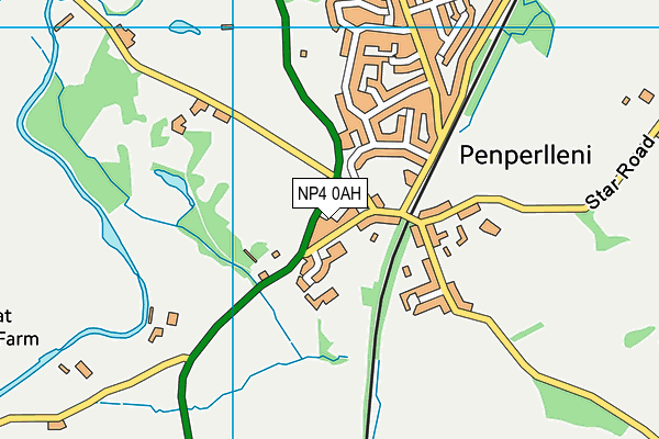 Goytre Fawr Primary School map (NP4 0AH) - OS VectorMap District (Ordnance Survey)