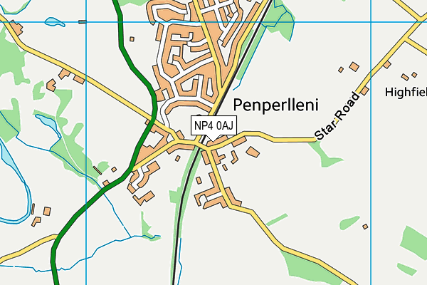 NP4 0AJ map - OS VectorMap District (Ordnance Survey)