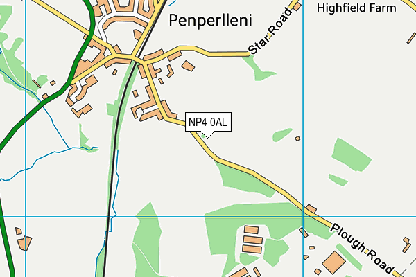 NP4 0AL map - OS VectorMap District (Ordnance Survey)