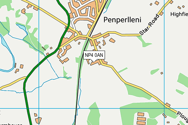 NP4 0AN map - OS VectorMap District (Ordnance Survey)