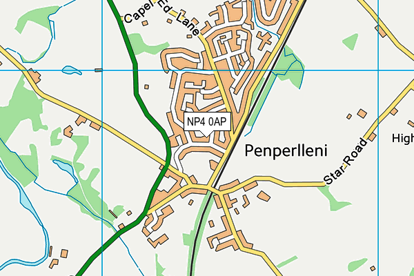 NP4 0AP map - OS VectorMap District (Ordnance Survey)