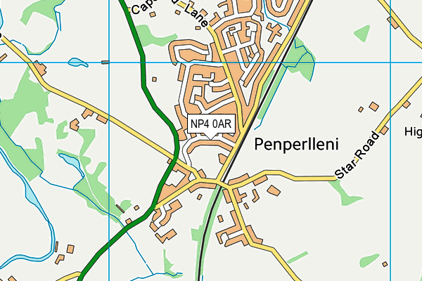 NP4 0AR map - OS VectorMap District (Ordnance Survey)