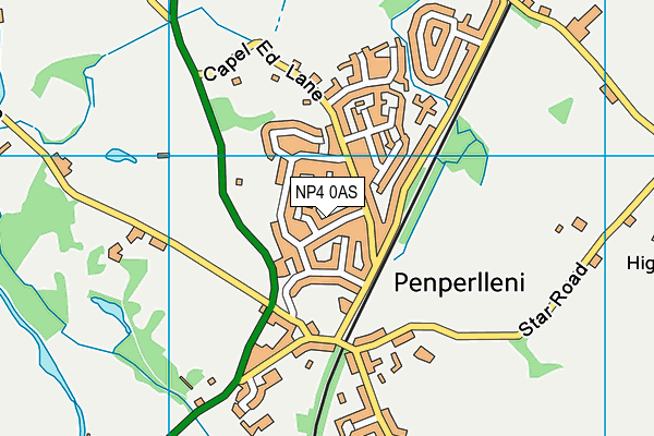 NP4 0AS map - OS VectorMap District (Ordnance Survey)