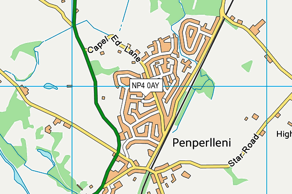 NP4 0AY map - OS VectorMap District (Ordnance Survey)