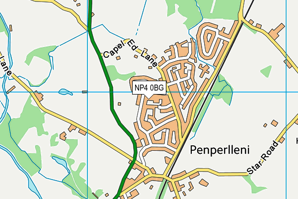 NP4 0BG map - OS VectorMap District (Ordnance Survey)
