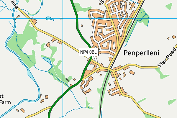 NP4 0BL map - OS VectorMap District (Ordnance Survey)