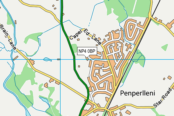 NP4 0BP map - OS VectorMap District (Ordnance Survey)