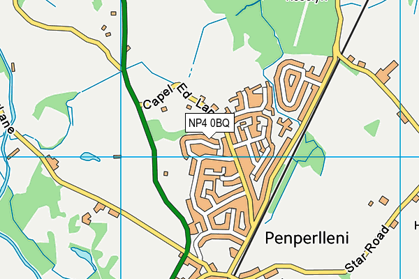 NP4 0BQ map - OS VectorMap District (Ordnance Survey)