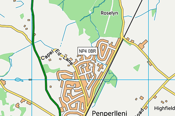 NP4 0BR map - OS VectorMap District (Ordnance Survey)