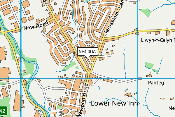 NP4 0DA map - OS VectorMap District (Ordnance Survey)