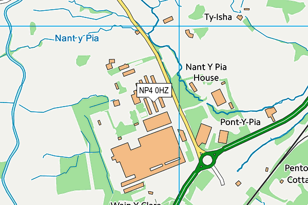NP4 0HZ map - OS VectorMap District (Ordnance Survey)