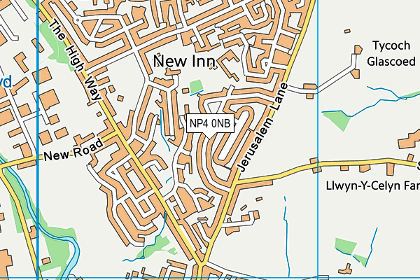 NP4 0NB map - OS VectorMap District (Ordnance Survey)